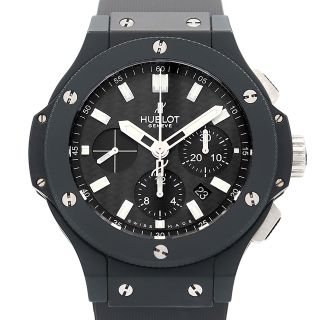 ウブロ(HUBLOT)のHUBLOT ウブロ ビッグバン エボリューション ブラックマジック 301.CI.1770.RX 44mm クロノグラフ 黒 ブラック セラミック 純正ベルト 純正尾錠 メンズ 自動巻き オールブラック【6ヶ月保証】【腕時計】【中古】(腕時計(アナログ))