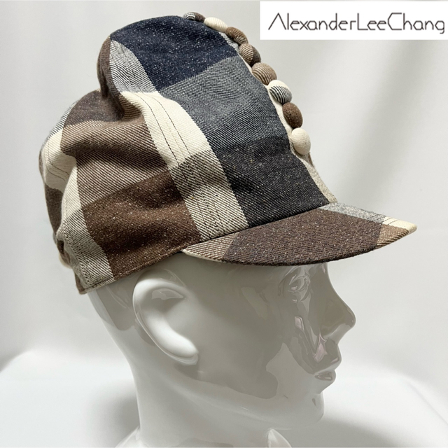 AlexanderLeeChang(アレキサンダーリーチャン)の【新品】初期名作Alexander Lee Chang美構築左右非対称キャップ メンズの帽子(キャップ)の商品写真