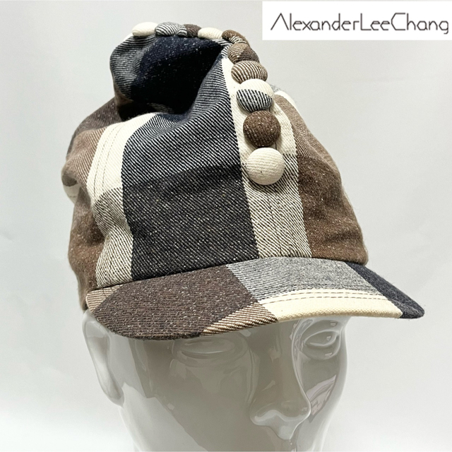 AlexanderLeeChang(アレキサンダーリーチャン)の【新品】初期名作Alexander Lee Chang美構築左右非対称キャップ メンズの帽子(キャップ)の商品写真