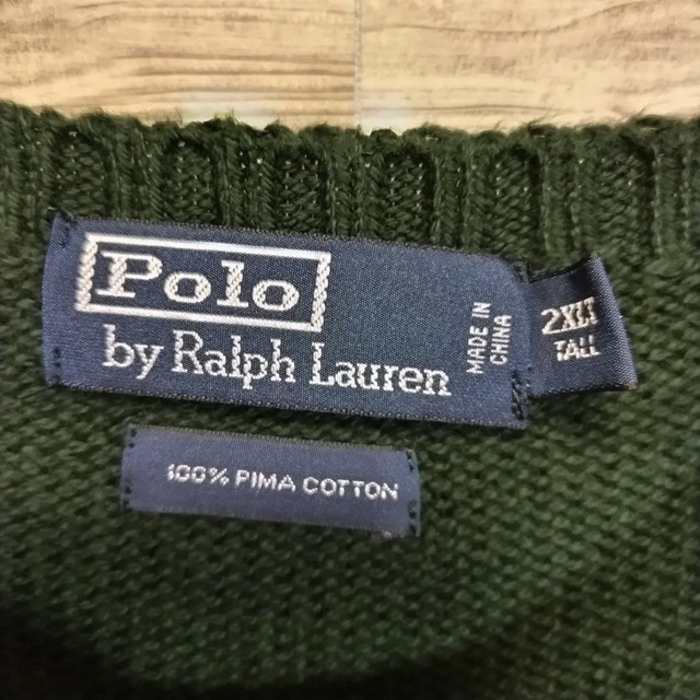 POLO RALPH LAUREN(ポロラルフローレン)のPOLO RALPH LAUREN　ニット　セーター【2XL】グリーン メンズのトップス(ニット/セーター)の商品写真