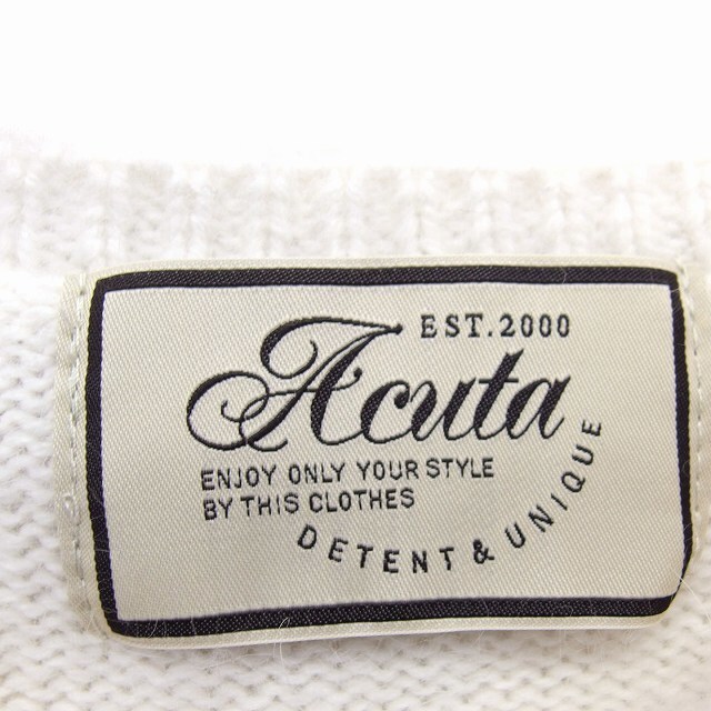 Acuta(アクータ)のアクータ  ニット セーター ボートネック アンゴラ混 リブ ロングテール 長袖 レディースのトップス(ニット/セーター)の商品写真