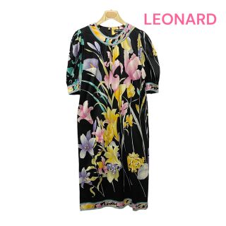 レオナール(LEONARD)の●レオナール LEONARD/ロングワンピース/花柄/総柄/ブラック●(ロングワンピース/マキシワンピース)