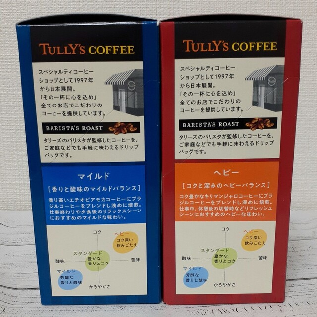 TULLY'S COFFEE(タリーズコーヒー)のタリーズ コーヒー バリスタロースト ドリップコーヒー マイルド ヘビー 食品/飲料/酒の飲料(コーヒー)の商品写真