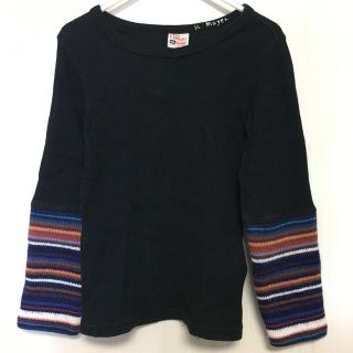 クリフメイヤー(KRIFF MAYER)のクリフメイヤーキッズ　ニット切替サーマル　長袖Tシャツ　110 100 男女兼用(Tシャツ/カットソー)