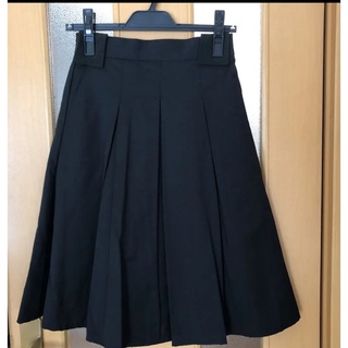 プラステ(PLST)のプラステ　ブラック　スカート　サイズ0 黒(ひざ丈スカート)