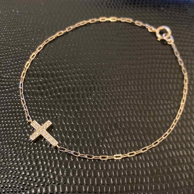 SJX DIAMOND CROSS BRACELET 750 Dia 0.07 メンズのアクセサリー(アンクレット)の商品写真