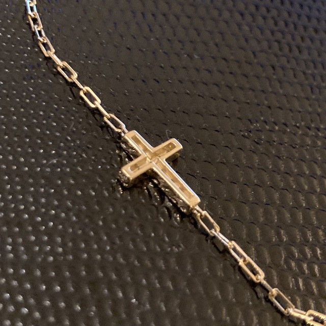 SJX DIAMOND CROSS BRACELET 750 Dia 0.07 メンズのアクセサリー(アンクレット)の商品写真