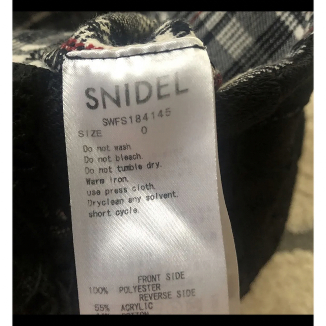 SNIDEL(スナイデル)のスナイデル　snidel レース　チェックタイトスカート レディースのスカート(ひざ丈スカート)の商品写真