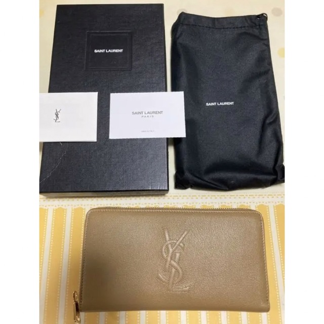 サンローラン　SAINT LAURENT  イブサンローラン　長財布　新品BEIGEベージュ付属