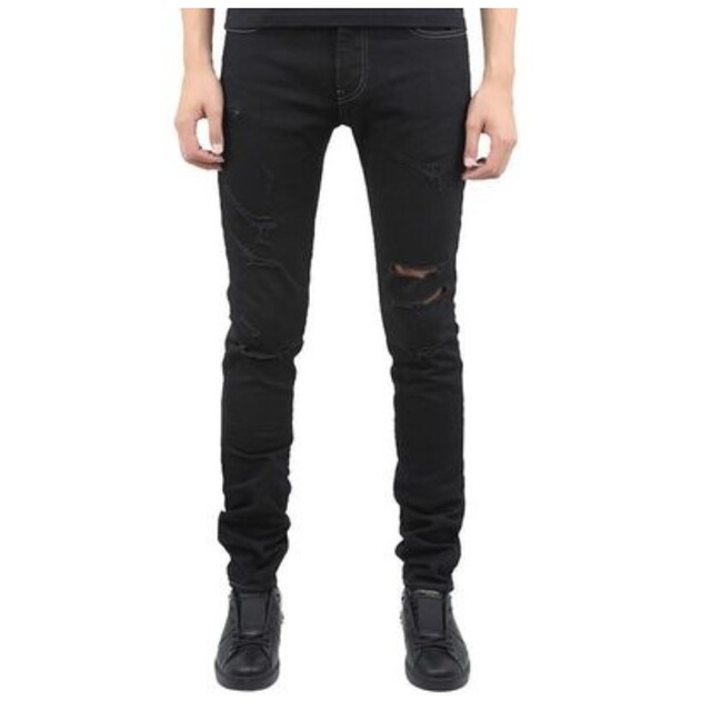 人気アイテム Laurent Saint - 31 デニム デストロイ 17SS LAURENT