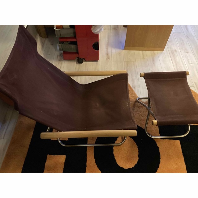 Herman Miller(ハーマンミラー)のニーチェアエックス　オットマンとセット インテリア/住まい/日用品の椅子/チェア(ロッキングチェア)の商品写真