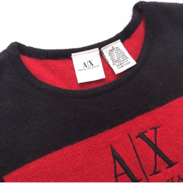 ARMANI EXCHANGE(アルマーニエクスチェンジ)の【ARMANI EXCHANGE】柔らか肌触り　ツートンカラー　ニットセーター レディースのトップス(ニット/セーター)の商品写真