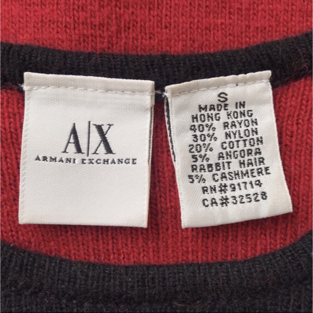 ARMANI EXCHANGE(アルマーニエクスチェンジ)の【ARMANI EXCHANGE】柔らか肌触り　ツートンカラー　ニットセーター レディースのトップス(ニット/セーター)の商品写真