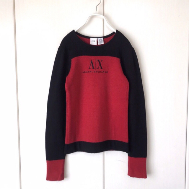 ARMANI EXCHANGE(アルマーニエクスチェンジ)の【ARMANI EXCHANGE】柔らか肌触り　ツートンカラー　ニットセーター レディースのトップス(ニット/セーター)の商品写真