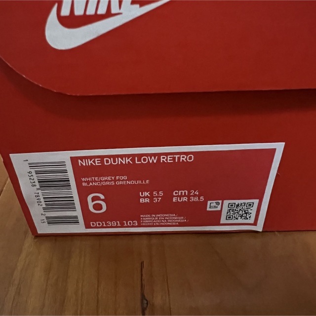 NIKE(ナイキ)のNike Dunk Low Grey Fog グレーフォグ 24cm メンズの靴/シューズ(スニーカー)の商品写真