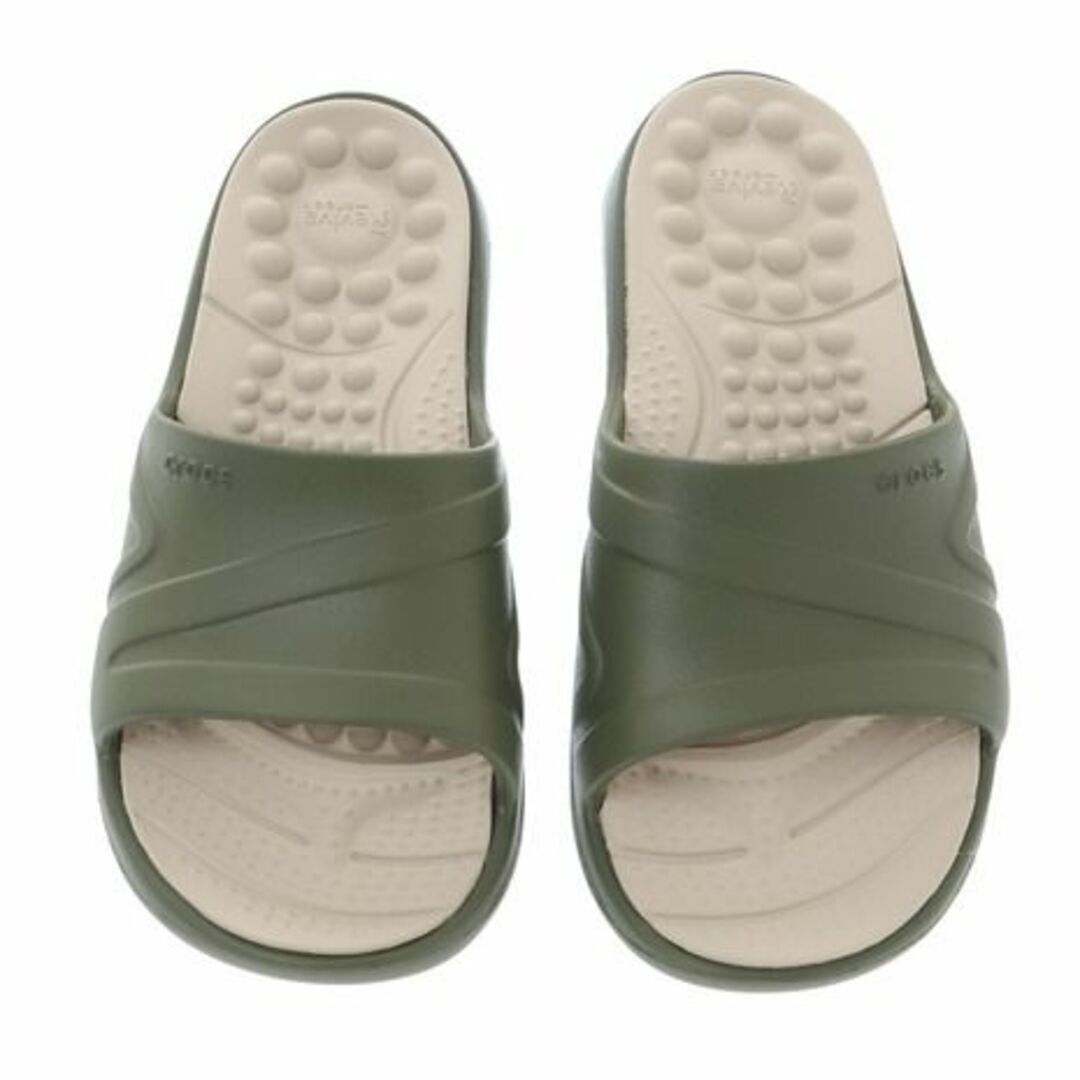 crocs(クロックス)の22cm クロックス シャワーサンダル リバイバ スライド グリーン M4W6 レディースの靴/シューズ(サンダル)の商品写真