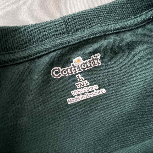 carhartt(カーハート)のCarhartt カーハート 長袖Tシャツ グリーン 緑色 古着 メンズL メンズのトップス(Tシャツ/カットソー(七分/長袖))の商品写真