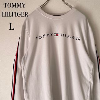 トミーヒルフィガー(TOMMY HILFIGER)のTOMMY HILFIGER トミーヒルフィガー 長袖Tシャツ ホワイト L(シャツ)