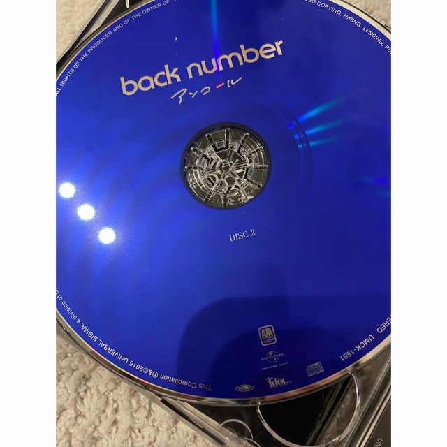 back number アンコール　CD アルバム　DISC2のみ エンタメ/ホビーのCD(ポップス/ロック(邦楽))の商品写真