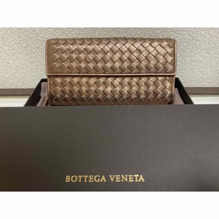 ボッテガヴェネタ(Bottega Veneta)のボッテガヴェネタ　メタリックゴールド　長財布　未使用(長財布)