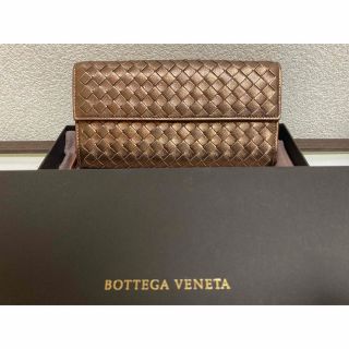 ボッテガヴェネタ(Bottega Veneta)のボッテガヴェネタ　メタリックゴールド　長財布　未使用(長財布)