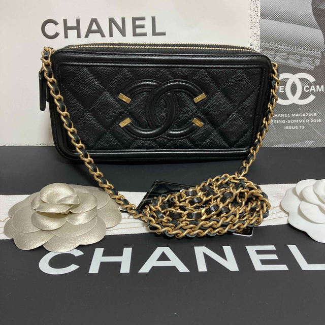 CHANEL(シャネル)の専用♡美品♡シャネル チェーンウォレットショルダー バッグ フィリグリ 正規品 レディースのバッグ(ショルダーバッグ)の商品写真