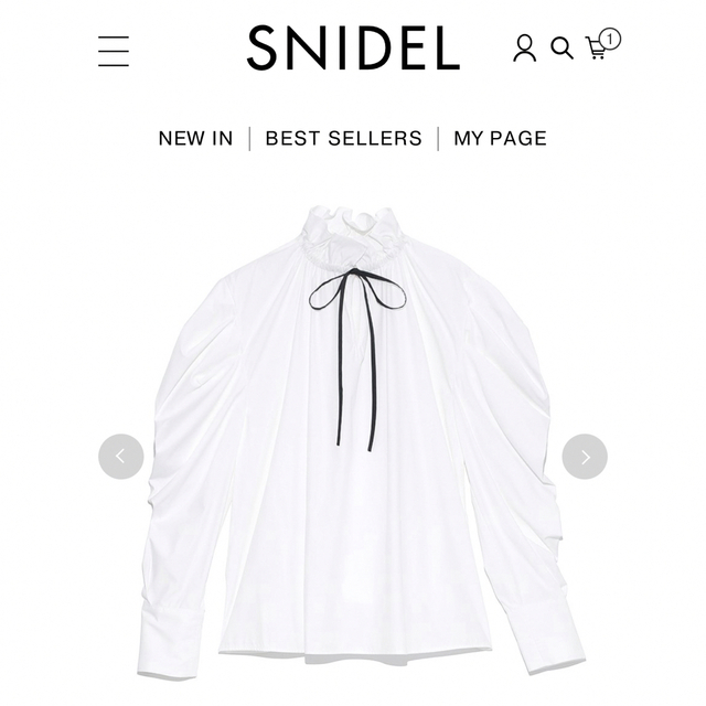 SNIDEL(スナイデル)のスナイデル　フリルスタンドカラーブラウス レディースのトップス(シャツ/ブラウス(長袖/七分))の商品写真