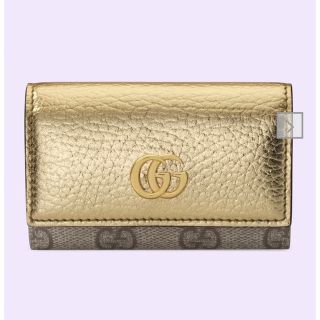 グッチ(Gucci)のGUCCI ダブルGメタリックキーケース　新品未使用(キーケース)