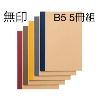 ムジルシリョウヒン(MUJI (無印良品))の【新品】無印良品　裏うつりしにくいノート5冊組　B5(ノート/メモ帳/ふせん)