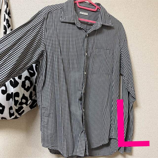 メンズ ギンガムチェックシャツ Lサイズの通販 by みぃ ｜ラクマ