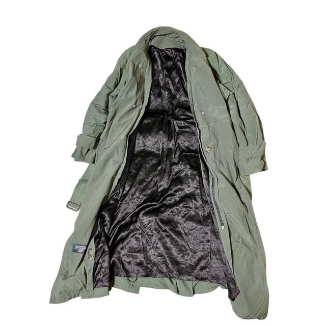 ヴィンテージ　トレンチコート　ミリタリー　カーキ　オーバーサイズ　マキシ丈 メンズのジャケット/アウター(トレンチコート)の商品写真