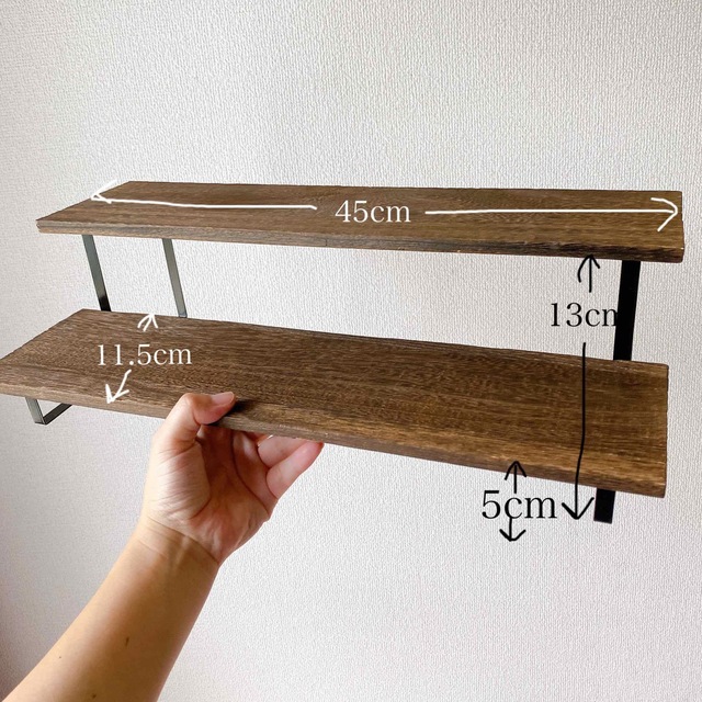 ハンドメイド アクセサリー棚 ディスプレイ 什器 アイアン風 インテリア/住まい/日用品の収納家具(棚/ラック/タンス)の商品写真