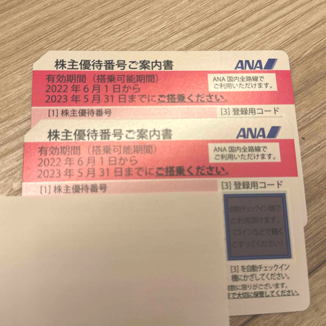 ANA 株主優待券　2枚セット チケットの優待券/割引券(その他)の商品写真