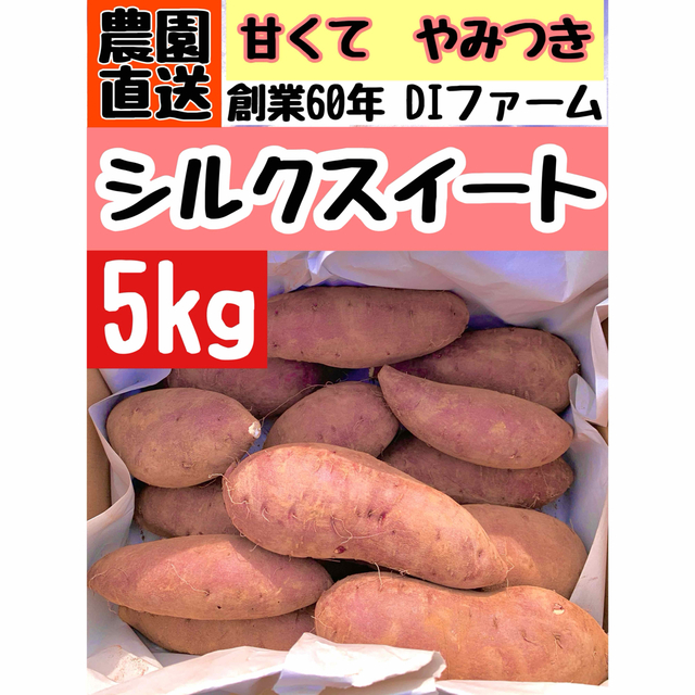 千葉県産サツマイモ　熟成シルクスイート  サイズミックス5kg さつまいも 食品/飲料/酒の食品(野菜)の商品写真