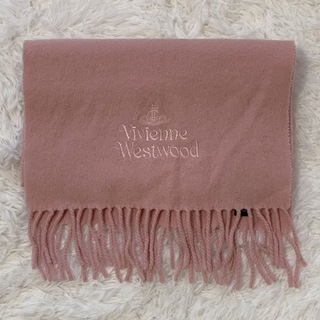 ヴィヴィアンウエストウッド(Vivienne Westwood)のヴィヴィアンウエストウッド ウール100% マフラー ピンク色 イタリア製(マフラー/ショール)