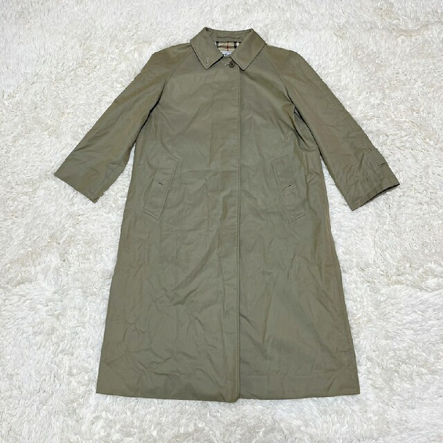 Burberrys バーバリー ステンカラーコート ノバチェック 白タグ 90s