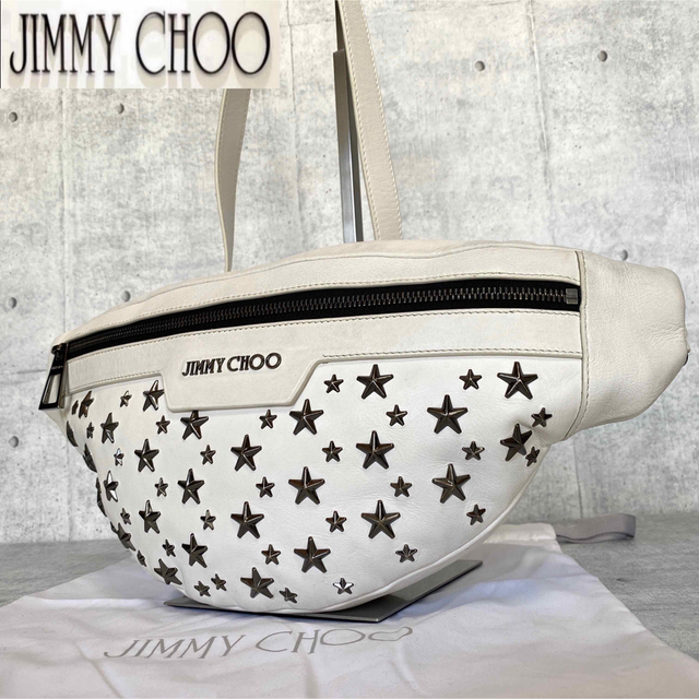 直営ストア 美品 JIMMY CHOO DERRY スタースタッズ ボディバッグ
