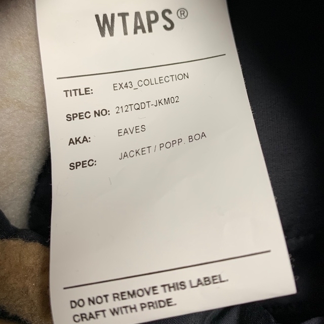 W)taps(ダブルタップス)の【最終値下】WTAPS EAVES / JACKET / POPP. BOA L メンズのジャケット/アウター(その他)の商品写真