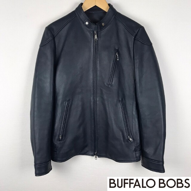極美品 バッファローボブズ ライダースジャケット チャコールグレー系