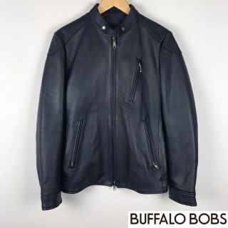 バッファローボブス(BUFFALO BOBS)の極美品 バッファローボブズ ライダースジャケット チャコールグレー系 サイズ3(テーラードジャケット)