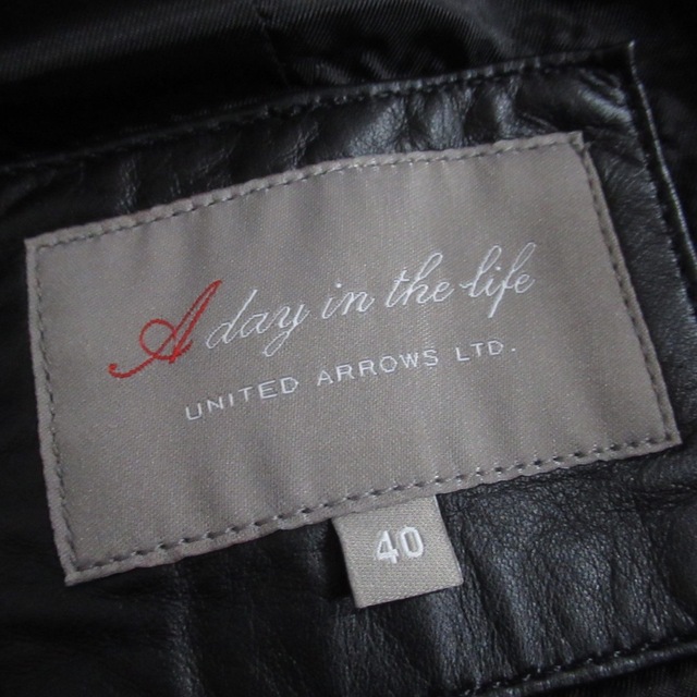 ABMATERIAL専用 UNITED ARROWS 羊革 レザー ライダース ジャケット 黒