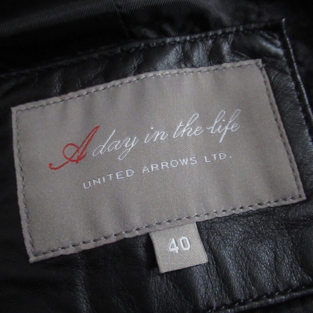 UNITED ARROWS(ユナイテッドアローズ)の専用 UNITED ARROWS 羊革 レザー ライダース ジャケット 黒 レディースのジャケット/アウター(ライダースジャケット)の商品写真