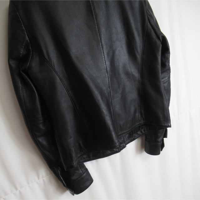 ABMATERIAL専用 UNITED ARROWS 羊革 レザー ライダース ジャケット 黒