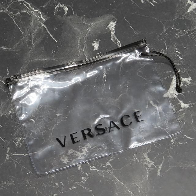 VERSACE(ヴェルサーチ)の未使用ヴェルサーチェチャック付きポーチ袋透明クリアVERSACEビニールバッグ メンズのバッグ(その他)の商品写真