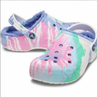 クロックス(crocs)の新品 26㎝ クロックス バヤ ラインド タイダイ クロッグ ボア付き(サンダル)