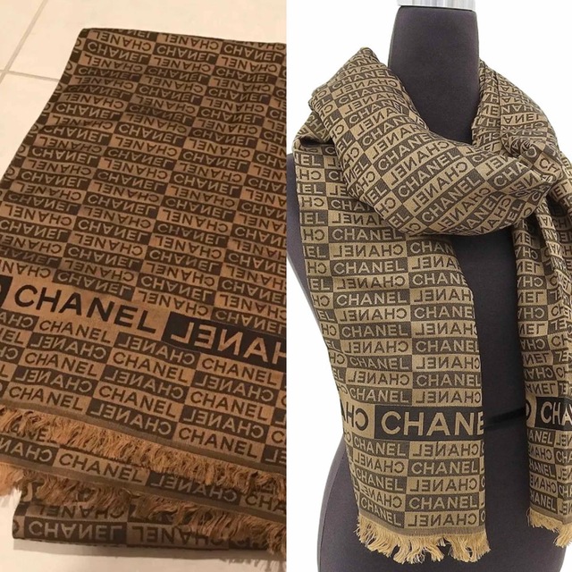 限定製作】 - CHANEL シャネル レア マフラー ショール ストール 茶色