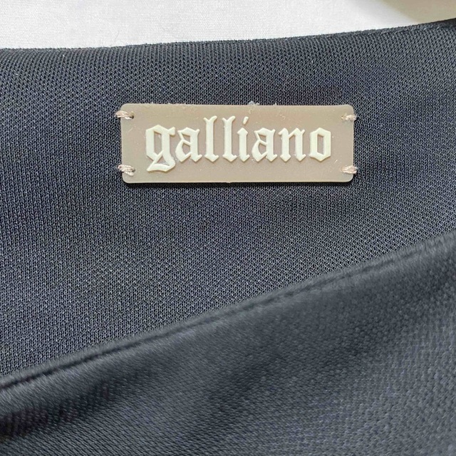 ●【極美品】ガリアーノ GALLIANO/ロングワンピース/ドレープ/ブラック● 4