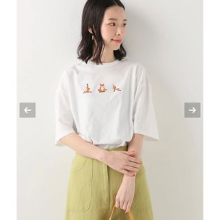 メゾンキツネ(MAISON KITSUNE')のMAISON KITSUNE  TEE-SHIRT YOGA FOX PRINT(Tシャツ(半袖/袖なし))