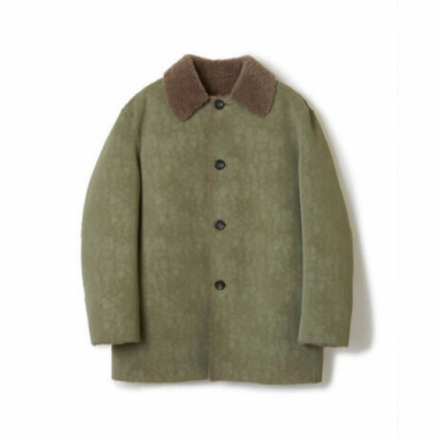 6 (ROKU)(ロク)のPERVERZE Double Face Suede Jacket Green レディースのジャケット/アウター(ムートンコート)の商品写真