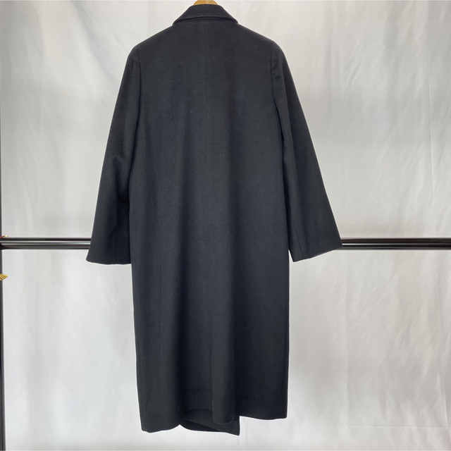 ミズノ様　日本製　カシミヤ100% レディースロングコート　ブラック　サイズ9R レディースのジャケット/アウター(ロングコート)の商品写真